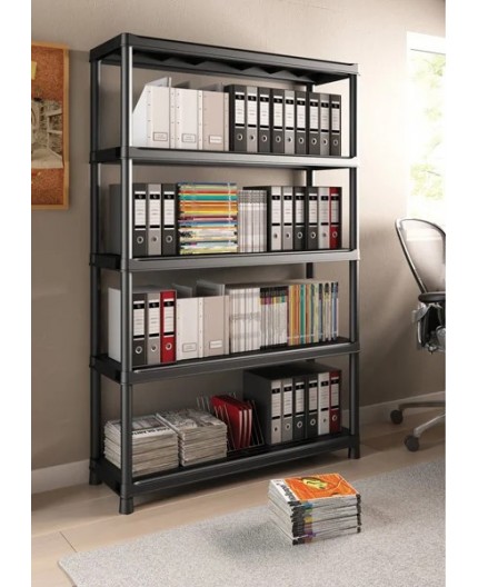 Mobile Plus Shelf 5 Rip.90X40X182H Scaffale resina