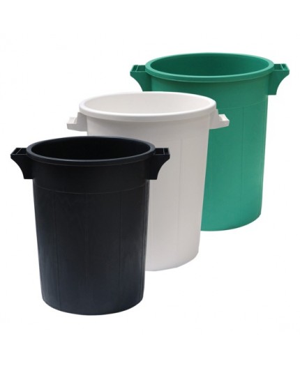 BIDONE IMMONDIZIA SOVRAPPONIBILE Lt 50 - Ø 41 x h 49 cm - nero - ICS